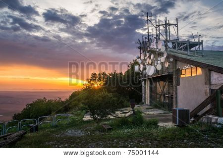 Old Lift At Sunset