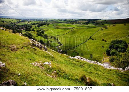 Beautiful landscape in Yorkshire Dales National Park in England