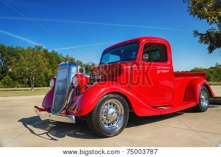 Red 1935 Ford Pickup Truck