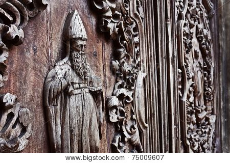 san agustin church door detail