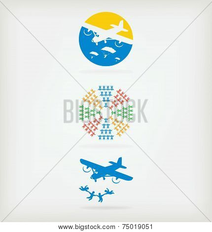 logo for skydivers