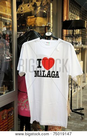 I love Malaga tee-shirt.