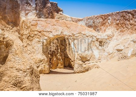 Buildings In Ong Jemel, Tunisia. Ong Jemel Is A Place Near Tozeur, Where The Movies Star Wars