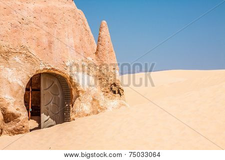 Nefta,Tunisia,August 15,2013:Set For The Star Wars Movie Still Stands In The Tunisian Desert