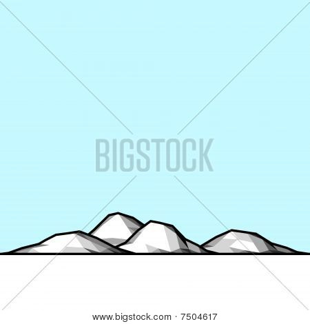 Antarctica pool Noord Zuid-ijs landschap gestileerde