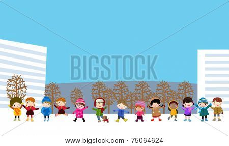 winter children