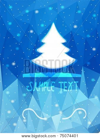 tree on a blue background