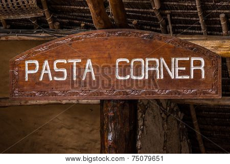 Pasta Corner Sign