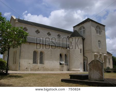 A igreja mais antiga de Barbados.