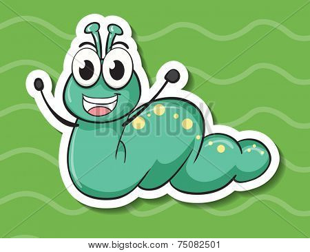 illustration of a close up worm