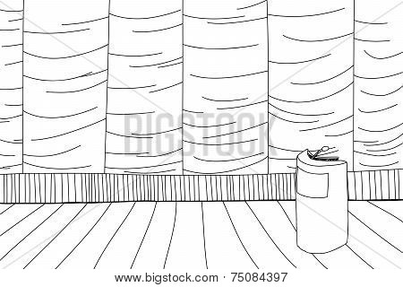 Outline Stage And Lectern