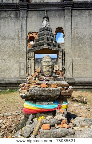 Temple At Sangkhlaburi District, Kanchanaburi, Thailand.