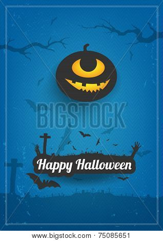 Happy Halloween Message Design Background