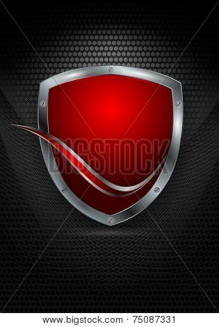 abstract vector template with shield