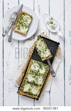 Mozzarella Spinach Tarte