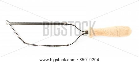Small fretsaw like saw tool isolated