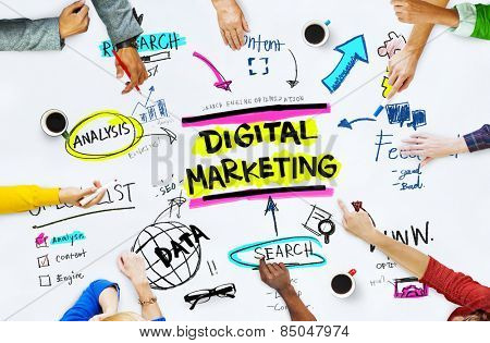 Digital Marketing Branding Strategy Online Media Concept