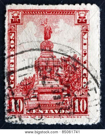 Postage Stamp Mexico 1923 Cuauhtemoc Monument