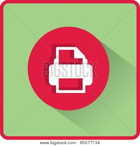 Flat Vector Printer Icon
