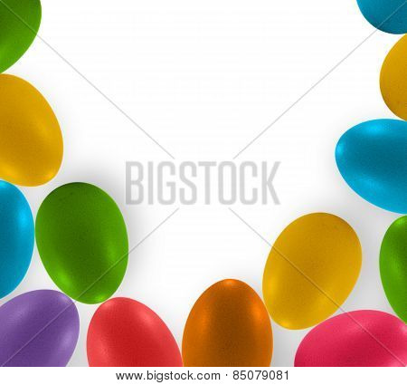 rainbow eggs easter background