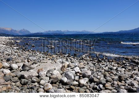 Nahuel Huapi lake and Mountains in background