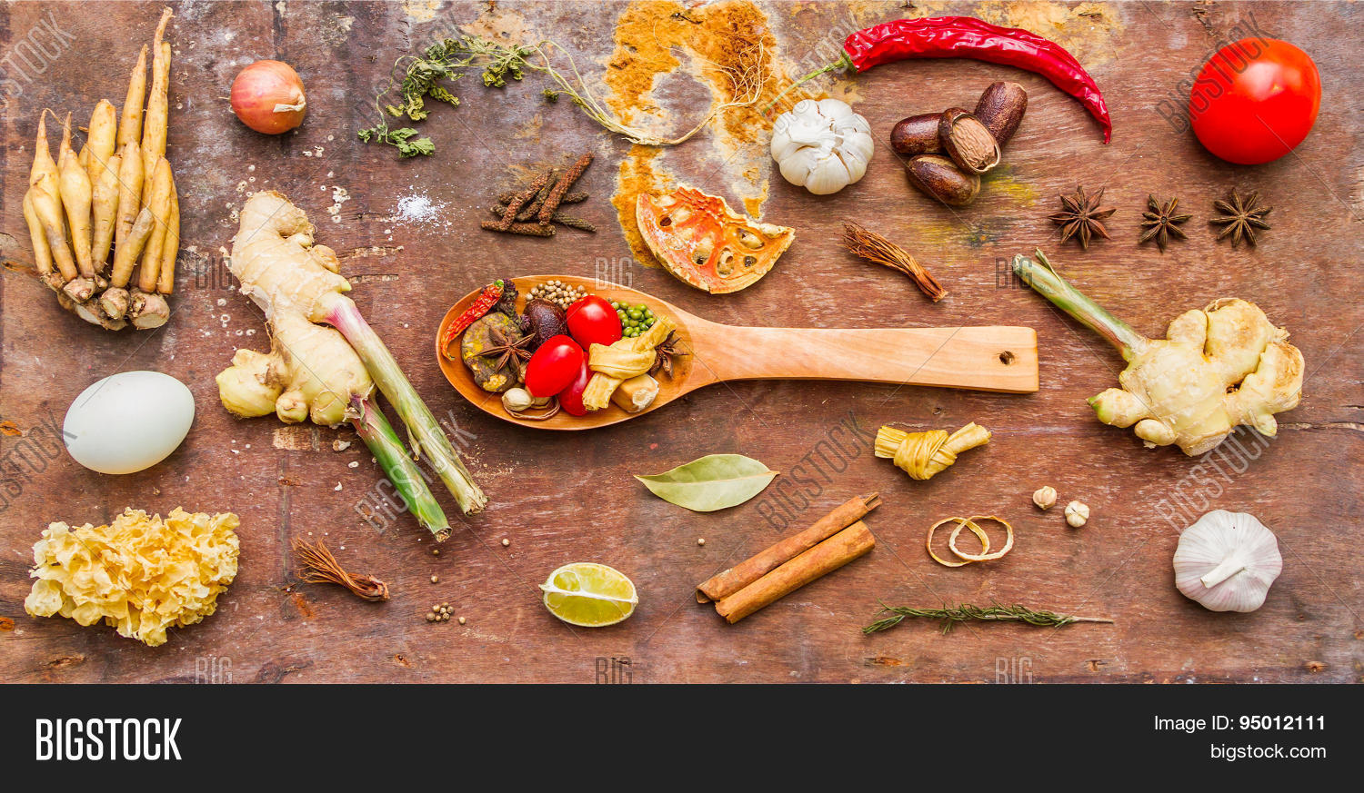 Mixed Spices Herbs On Image & Photo (Free Trial) Bigstock