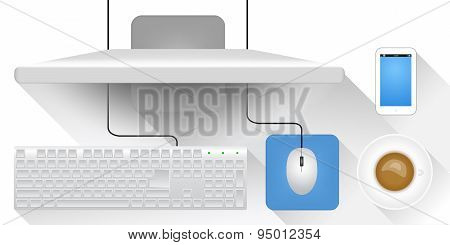Vector Workplace Top View