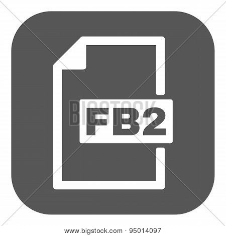 The Fb2 Icon. File Format Symbol. Flat