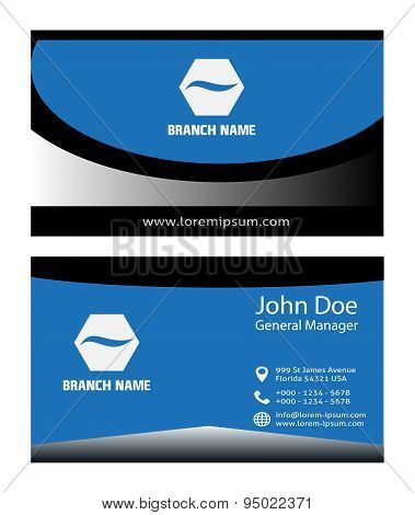 Blue business card template