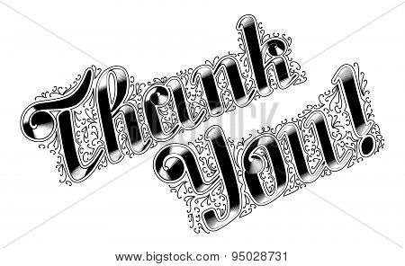 THANK YOU hand lettering