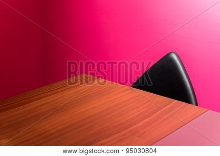 Abstract Wall, Chair & Desk