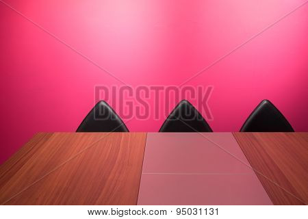 Abstract Wall, Chair & Desk