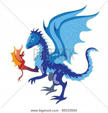 Ice dragon and fiery dragon.