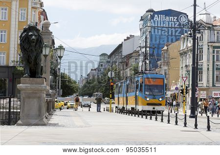 Tram In Sofia, Bulgaria