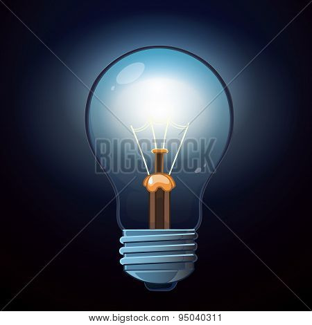 vector glow lamp