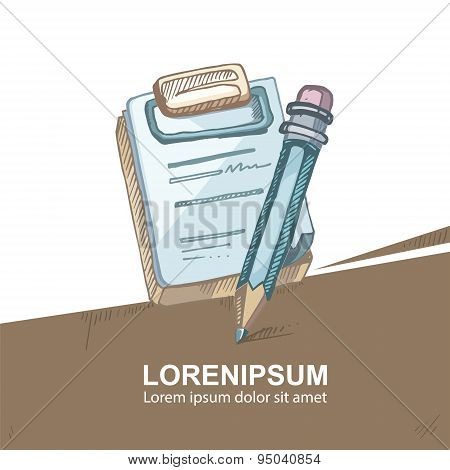Notepad With Pencil