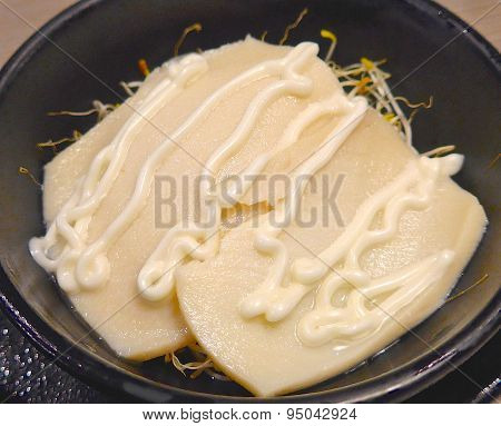 abalone slices with mayonnaise