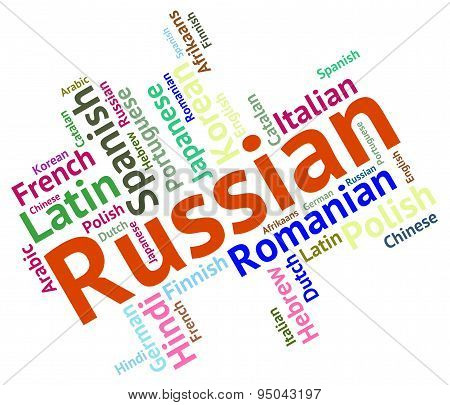 Russian Language Represents International Words And Word