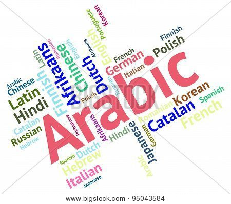 Arabic Language Means Lingo Communication And Arabia