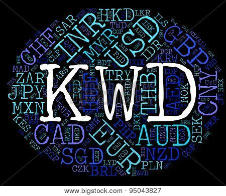 Kwd Currency Shows Exchange Rate And Dinars