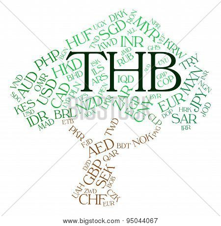 Thb Currency Represents Forex Trading And Coinage