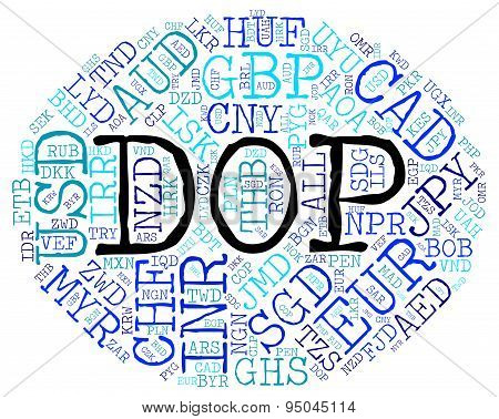 Dop Currency Represents Dominican Republic Pesos And Exchange