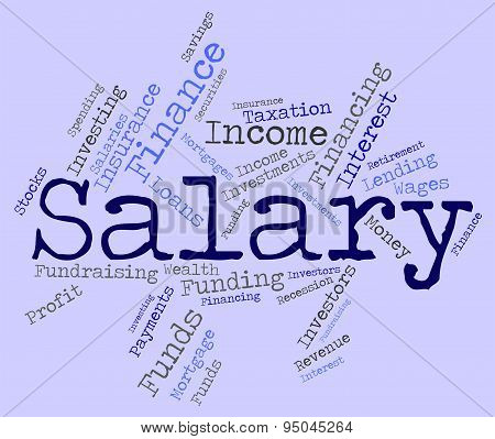 Salary Word Means Wage Pay And Words