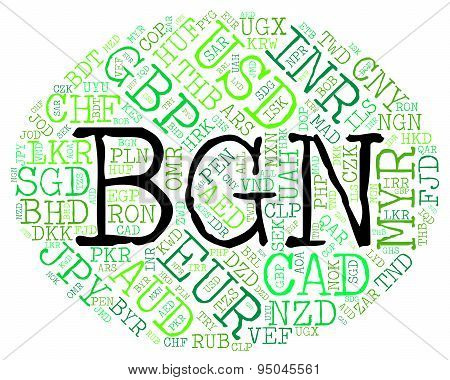 Bgn Currency Shows Worldwide Trading And Bulgarian
