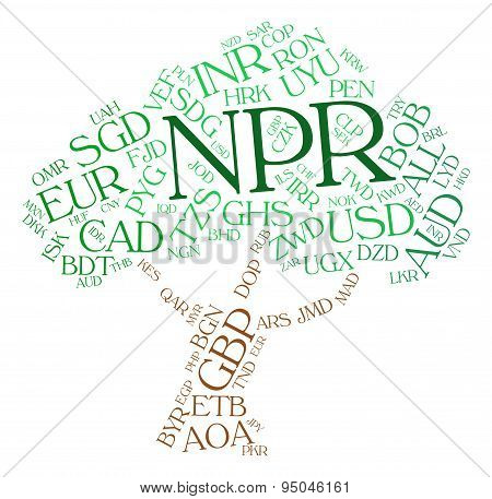 Npr Currency Indicates Worldwide Trading And Forex