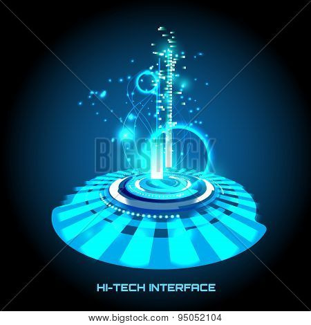 Futuristic interface, HUD,  vector background