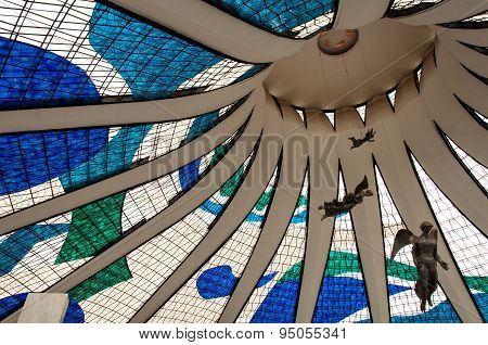 Interior of the Cathedral in Brasilia