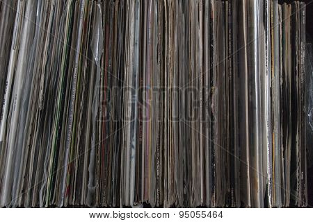 collection of vinyl recordings