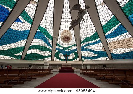 Interior of the Cathedral in Brasilia