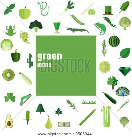 Green Icons Frame